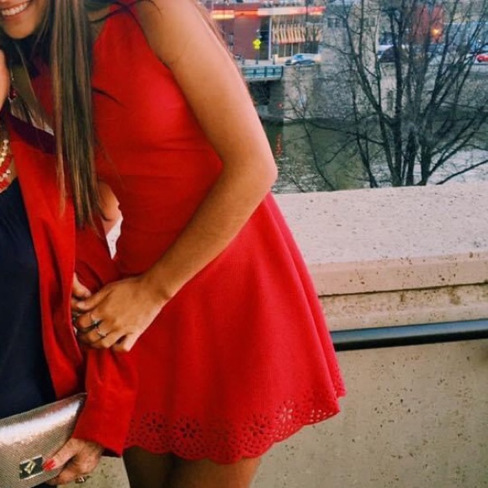 red dress